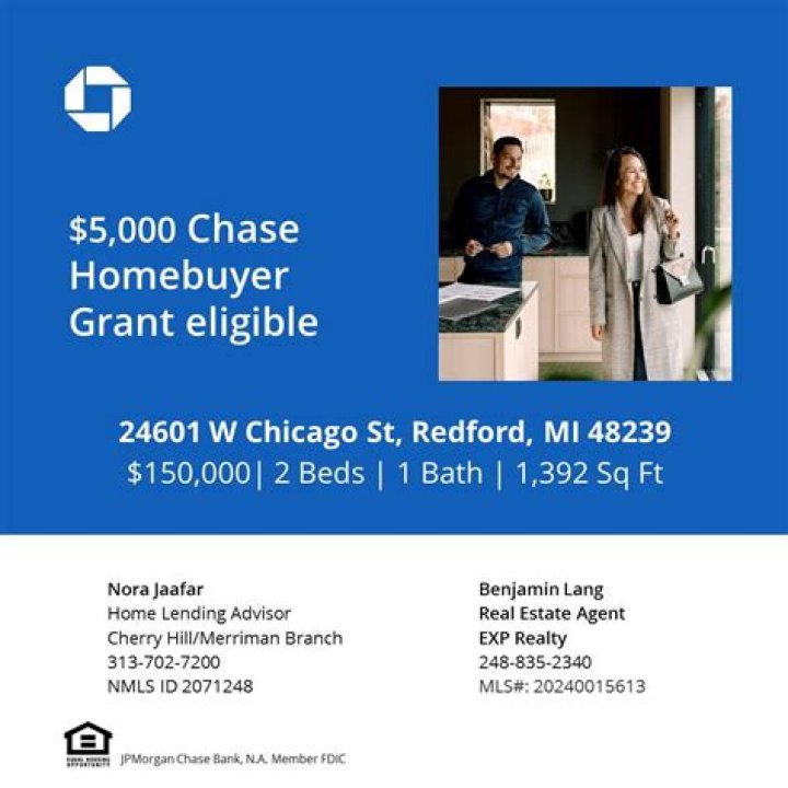 Chase Homebuyer Grant: Up to $7,500 + 3% Down!