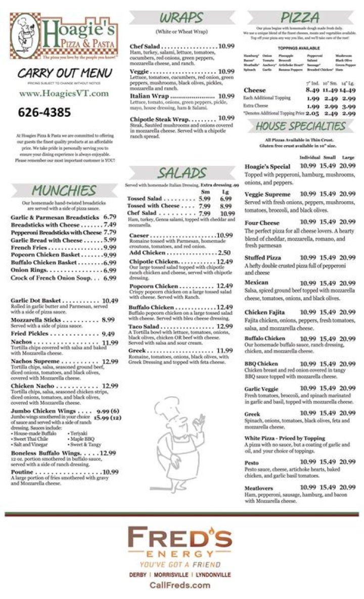 Hoagies Pizza & Pasta in Lyndonville, VT: Your Guide to Deliciousness